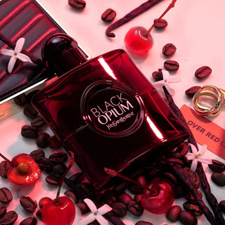 Parfum Ysl Black Opium Over Red 90ml, fragrance élégante et raffinée.