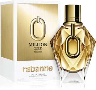 Parfum PacoRabanneMillion Gold pour Femme 90ml, fragrance élégante et raffinée.